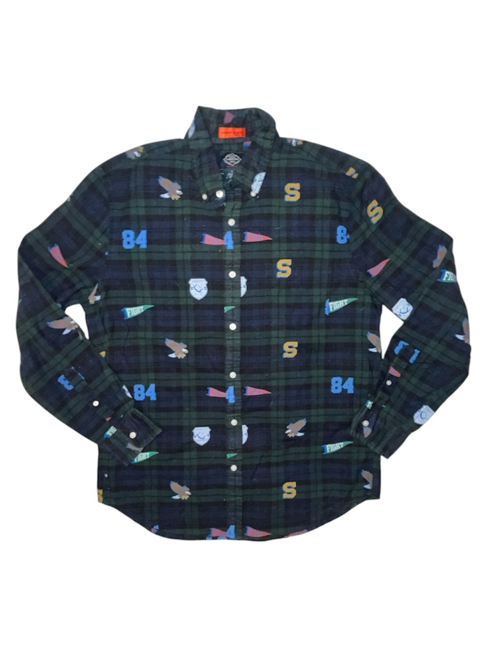 St John’s Bay Collegiate Plaid Button Down Shirt Size Large